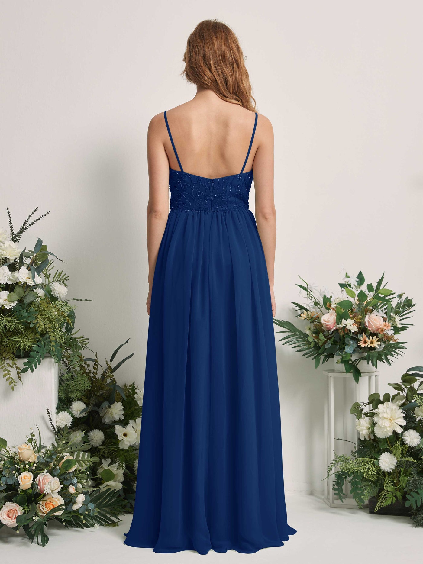 Royal Blue Bridesmaid Dresses A-line Spaghetti-straps Sleeveless Chiffon Dresses (83221237)#color_royal-blue