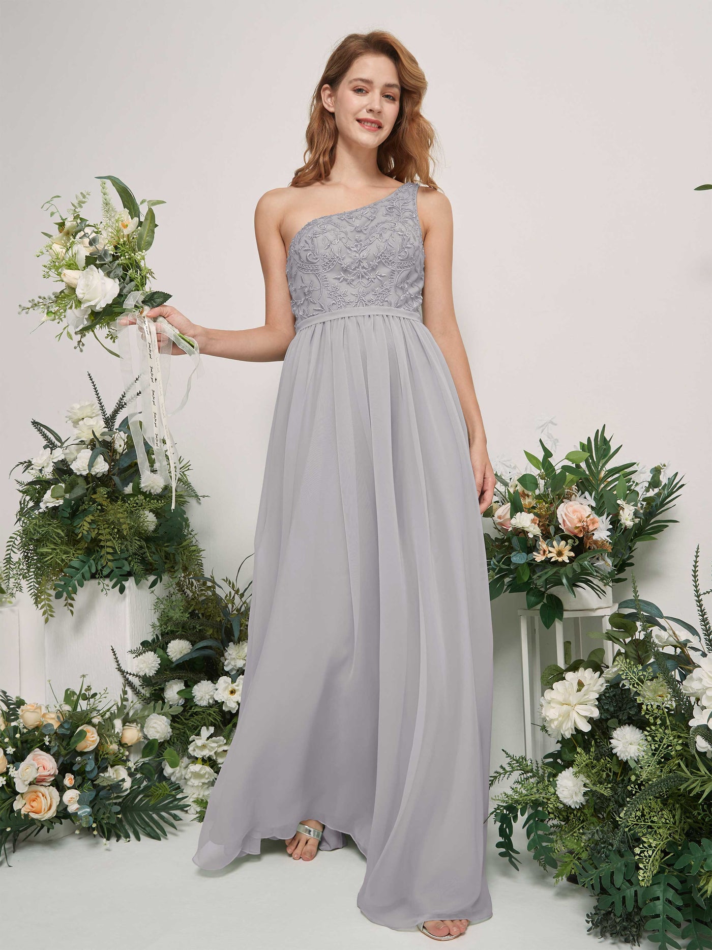 Dove Bridesmaid Dresses A-line Open back One Shoulder Sleeveless Dresses (83220525)#color_dove
