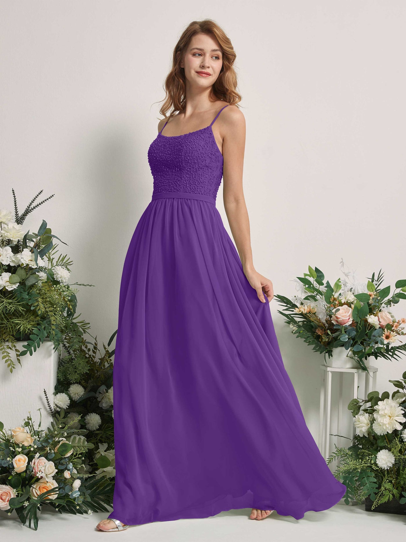 Regency Bridesmaid Dresses A-line Open back Spaghetti-straps Sleeveless Dresses (83220128)#color_regency