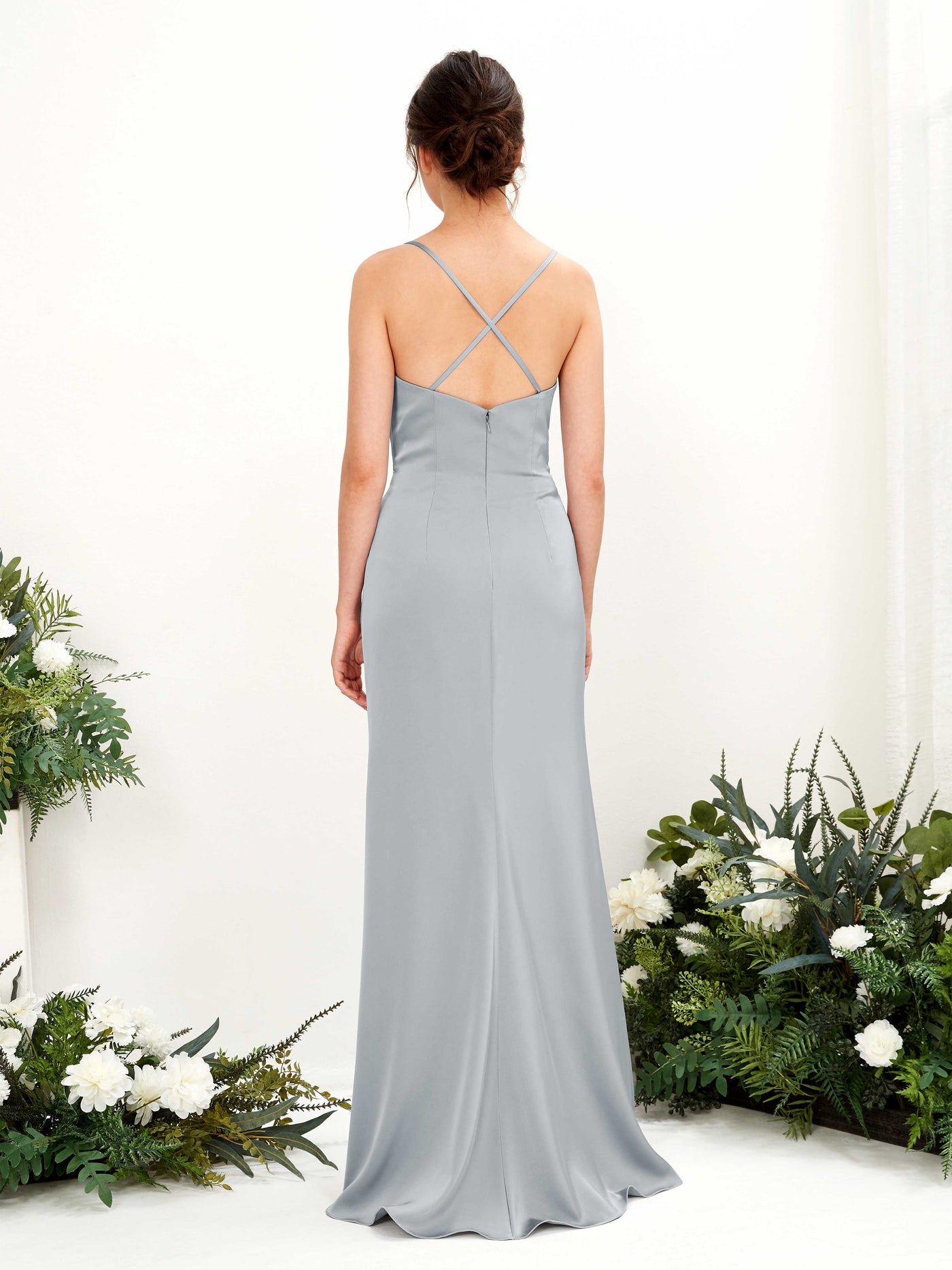 Sexy Slit Straps Sleeveless Satin Bridesmaid Dress - Baby Blue (80222401)#color_baby-blue