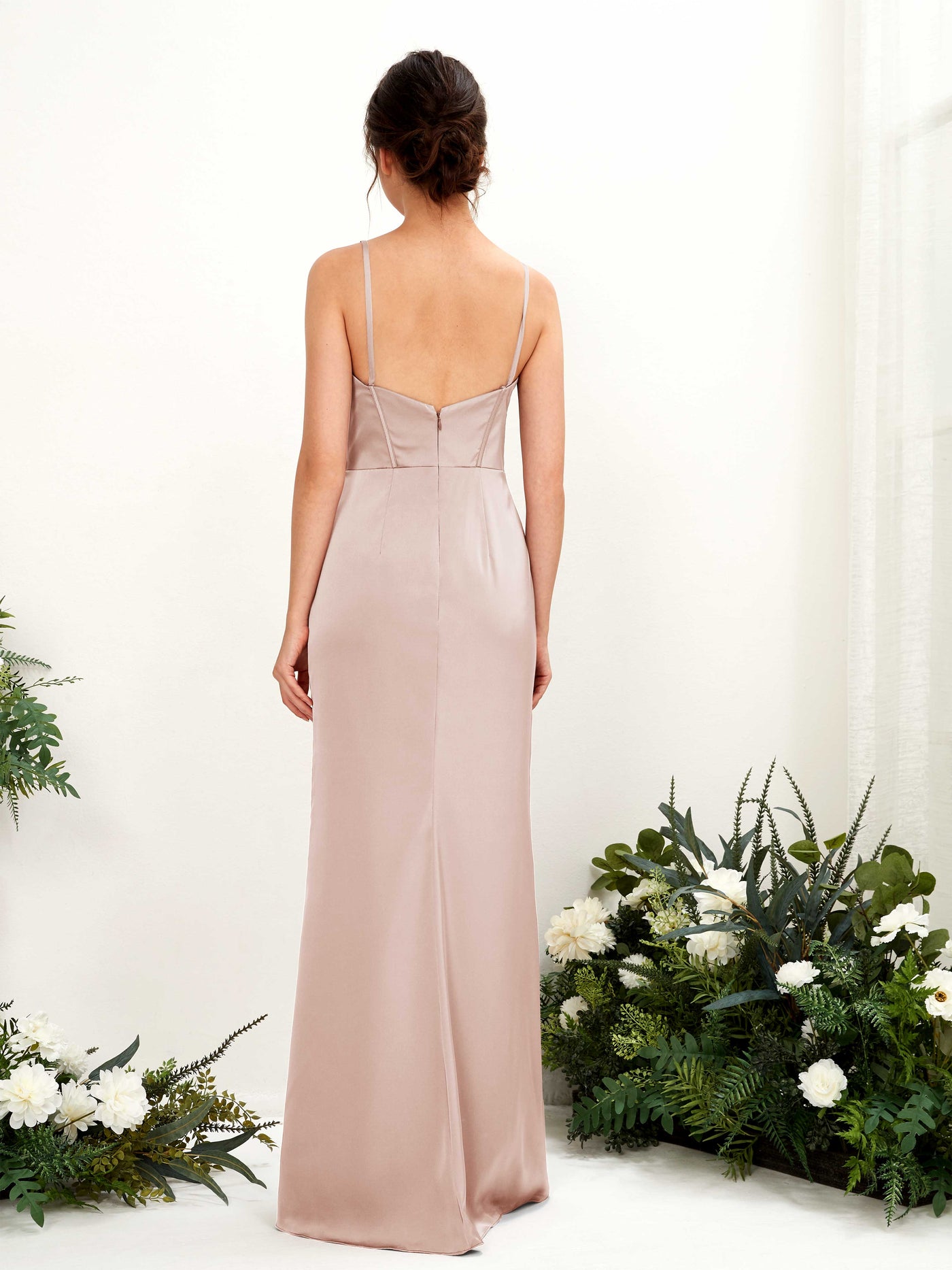 Spaghetti-straps Sweetheart Sleeveless Satin Bridesmaid Dress - Pearl Pink (80221510)#color_pearl-pink