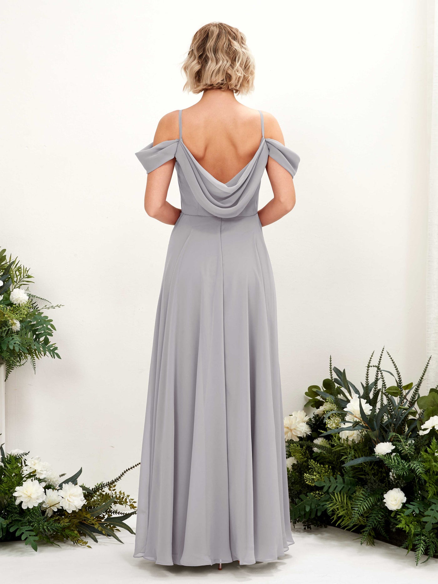 Dove Bridesmaid Dresses Bridesmaid Dress A-line Chiffon Off Shoulder Full Length Sleeveless Wedding Party Dress (81224925)#color_dove