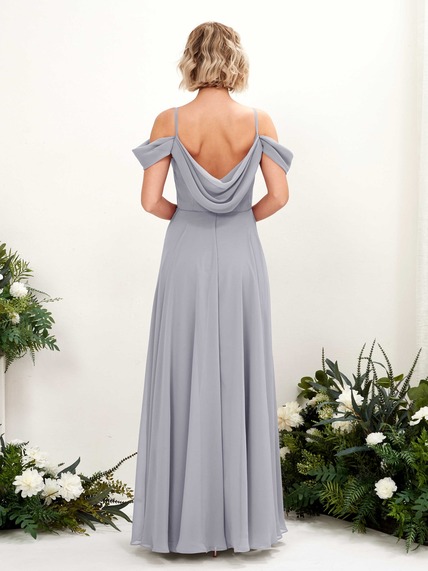Dusty Lavender Bridesmaid Dresses Bridesmaid Dress A-line Chiffon Off Shoulder Full Length Sleeveless Wedding Party Dress (81224903)#color_dusty-lavender