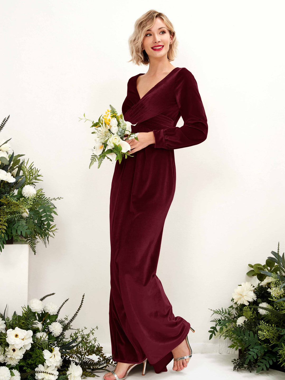 Long Sleeve Burgundy Bridesmaid Dresses | Custom Sizes & Free Shipping Carlyna Long Sleeve Burgundy Bridesmaid Dresses | Custom Sizes & Free Shipping Carlyna
