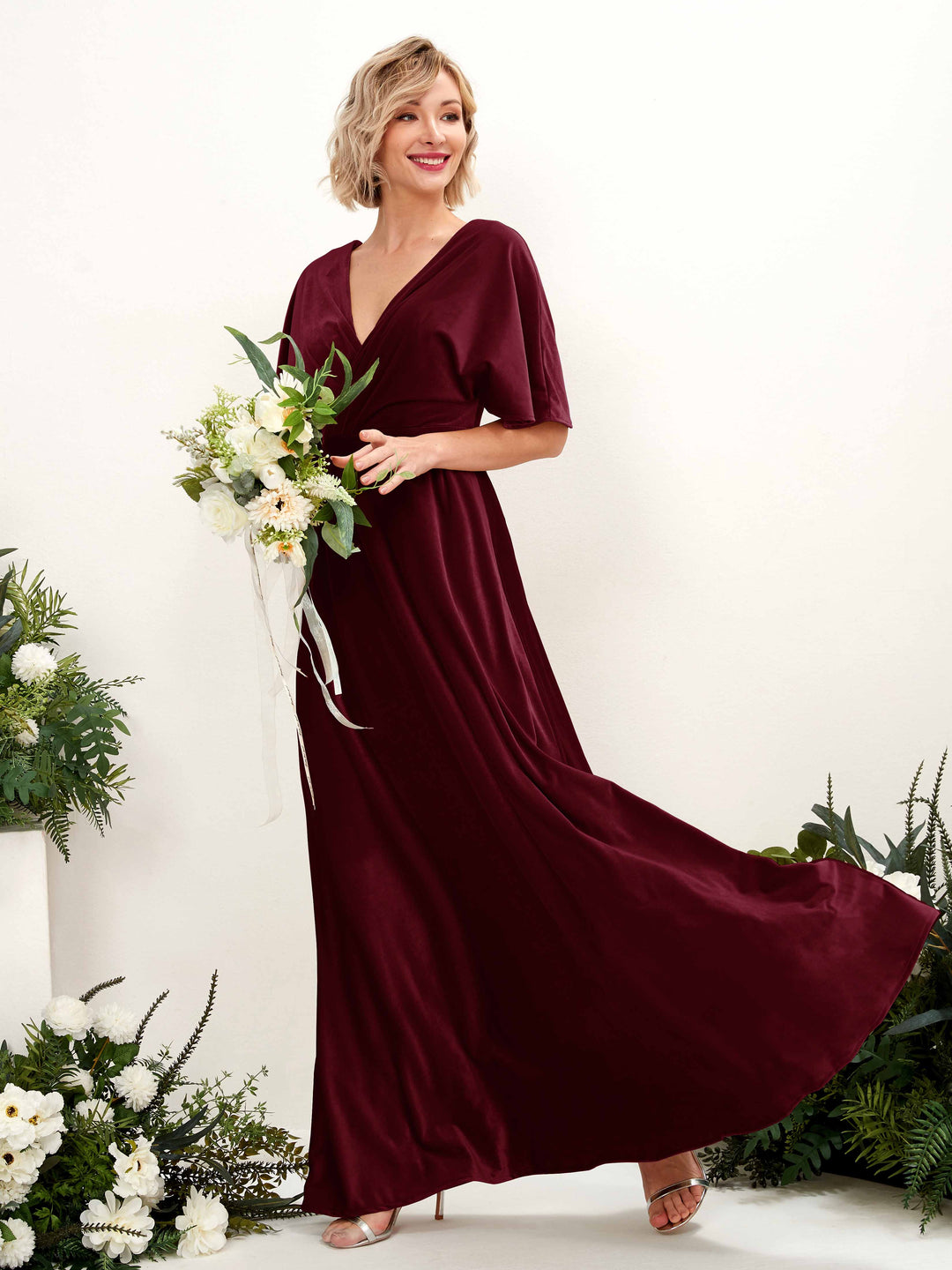 petite velvet dresses Simplee Fall Wedding Guest Dress Dress Women Formal Dress Flutter Sleeve V Neck High Wasit (Burnt Orange S) : Clothing, Shoes & Jewelry See plus Velvet Dress Petite Black Dress