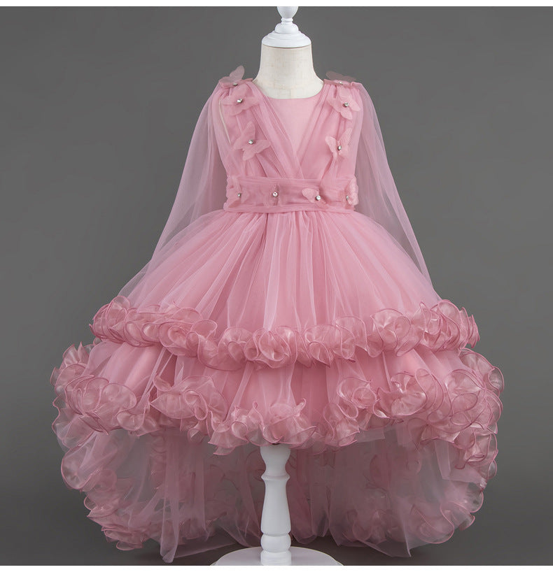 High Low Tulle A-Line Flower Girl Dress for Kids - Party & Special Occasion Gown