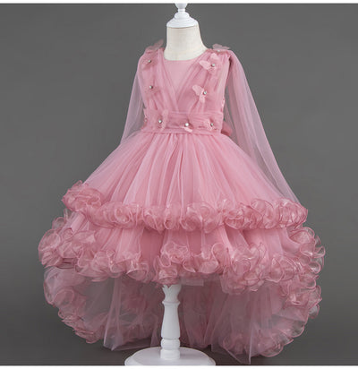 High Low Tulle A-Line Flower Girl Dress for Kids - Party & Special Occasion Gown