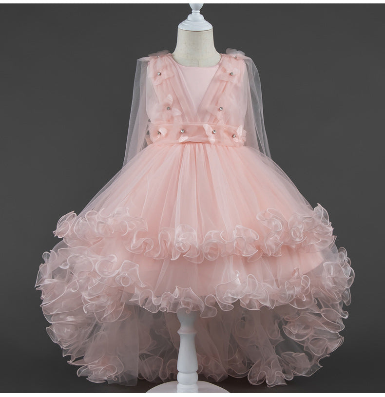 High Low Tulle A-Line Flower Girl Dress for Kids - Party & Special Occasion Gown