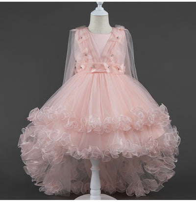 High Low Tulle A-Line Flower Girl Dress for Kids - Party & Special Occasion Gown