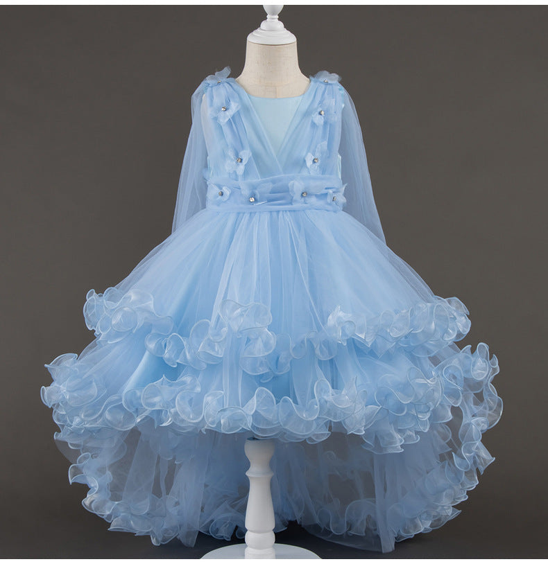 High Low Tulle A-Line Flower Girl Dress for Kids - Party & Special Occasion Gown
