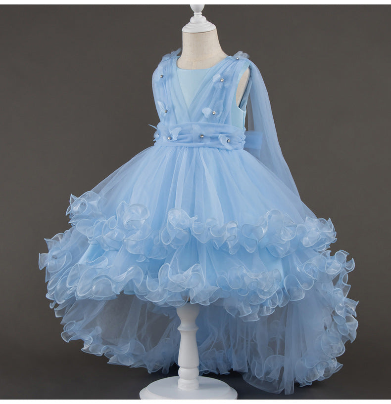High Low Tulle A-Line Flower Girl Dress for Kids - Party & Special Occasion Gown