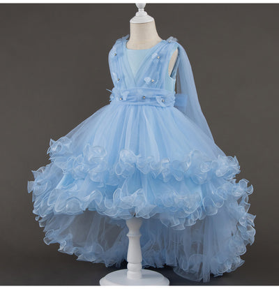 High Low Tulle A-Line Flower Girl Dress for Kids - Party & Special Occasion Gown
