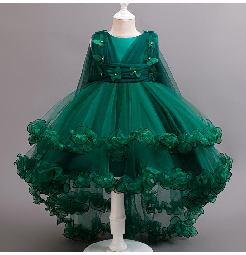 High Low Tulle A-Line Flower Girl Dress for Kids - Party & Special Occasion Gown