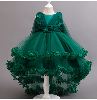 High Low Tulle A-Line Flower Girl Dress for Kids - Party & Special Occasion Gown