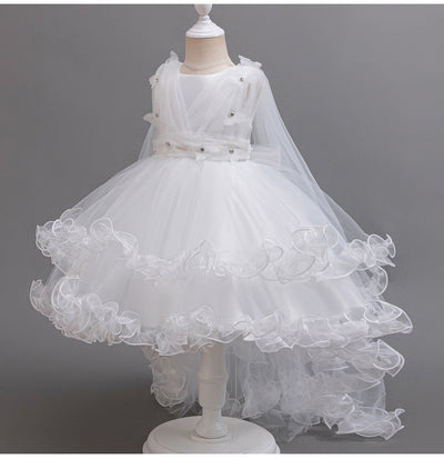 High Low Tulle A-Line Flower Girl Dress for Kids - Party & Special Occasion Gown