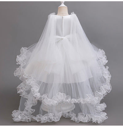 High Low Tulle A-Line Flower Girl Dress for Kids - Party & Special Occasion Gown