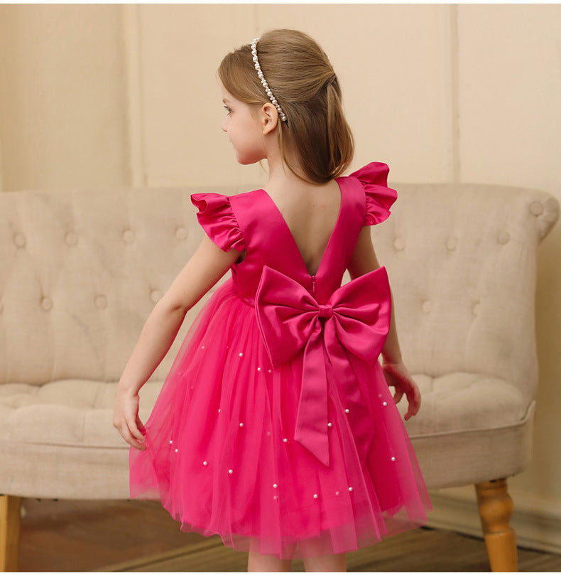 A-Line Knee Length Tulle Dress for Girls – Flower Girl & Party Dress