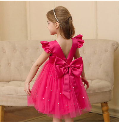 A-Line Knee Length Tulle Dress for Girls – Flower Girl & Party Dress