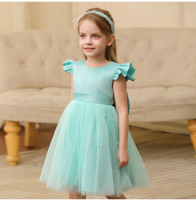 A-Line Knee Length Tulle Dress for Girls – Flower Girl & Party Dress