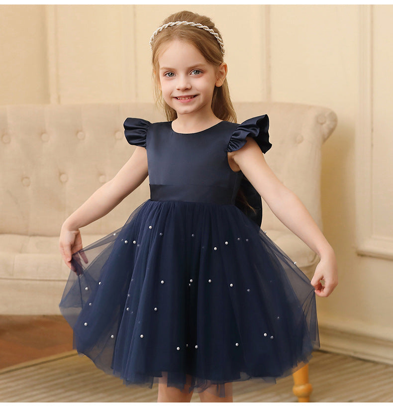 A-Line Knee Length Tulle Dress for Girls – Flower Girl & Party Dress