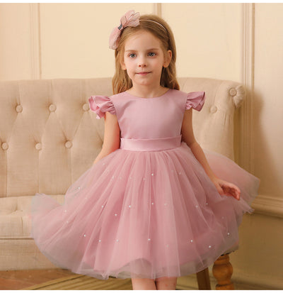A-Line Knee Length Tulle Dress for Girls – Flower Girl & Party Dress
