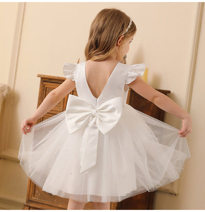 A-Line Knee Length Tulle Dress for Girls – Flower Girl & Party Dress