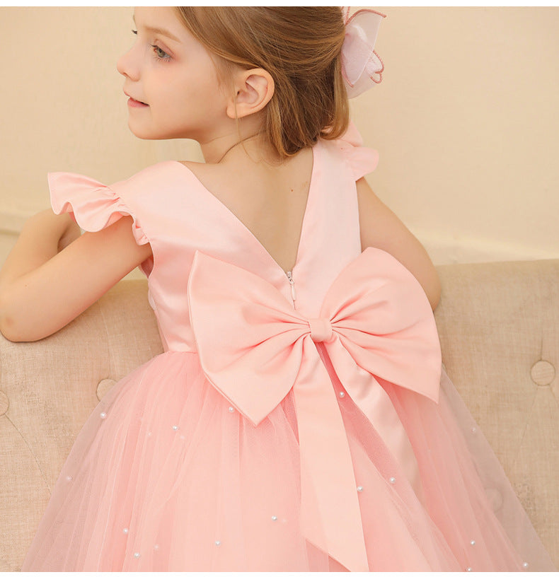 A-Line Knee Length Tulle Dress for Girls – Flower Girl & Party Dress