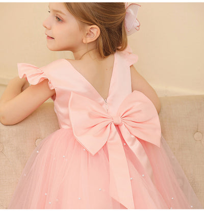 A-Line Knee Length Tulle Dress for Girls – Flower Girl & Party Dress