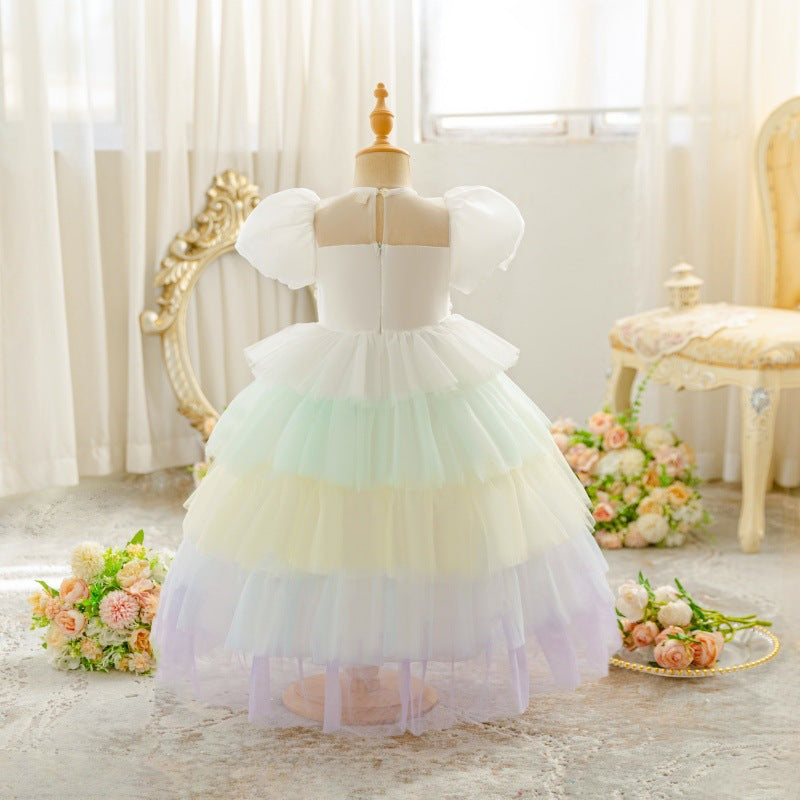 A-Line Tulle Princess Dress for Girls | Sequins & Ruffles | Special Occasion Outfit