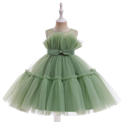 Tea Length A-Line Tulle Dress for Girls – Sweetheart Neckline Party Dress