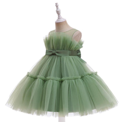Tea Length A-Line Tulle Dress for Girls – Sweetheart Neckline Party Dress