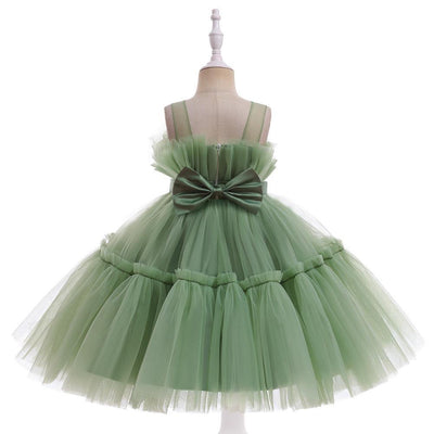 Tea Length A-Line Tulle Dress for Girls – Sweetheart Neckline Party Dress