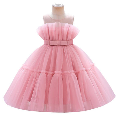Tea Length A-Line Tulle Dress for Girls – Sweetheart Neckline Party Dress