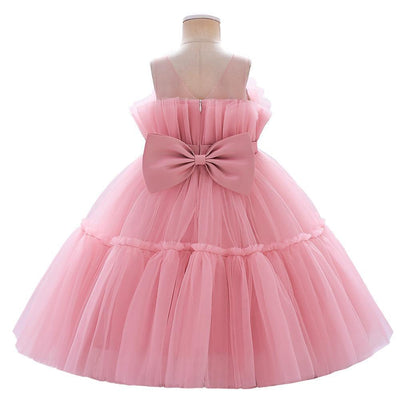Tea Length A-Line Tulle Dress for Girls – Sweetheart Neckline Party Dress