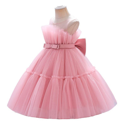 Tea Length A-Line Tulle Dress for Girls – Sweetheart Neckline Party Dress