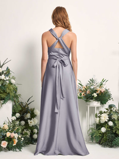 Carlyna Mirabelle Convertible Purple Haze Satin Bridesmaid Dress Maxi Sleeveless Sweetheart Dress Side View 3 #color_purple-haze