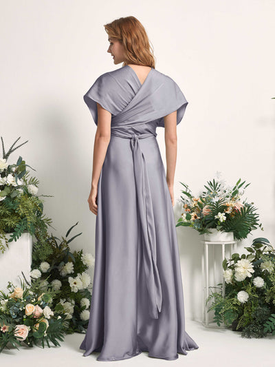 Carlyna Mirabelle Convertible Purple Haze Satin Bridesmaid Dress Maxi Sleeveless Sweetheart Dress Side View 6 #color_purple-haze
