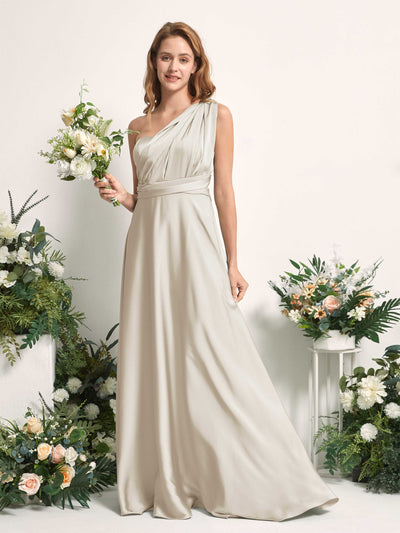 Carlyna Mirabelle Convertible Champagne Satin Bridesmaid Dress Maxi Sleeveless Sweetheart Dress Side View 7 #color_champagne