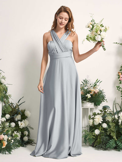Carlyna Mirabelle Convertible Baby Blue Satin Bridesmaid Dress Maxi Sleeveless Sweetheart Dress Side View 2 #color_baby-blue