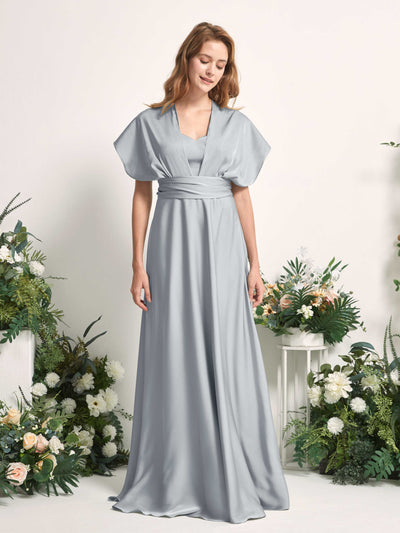 Carlyna Mirabelle Convertible Baby Blue Satin Bridesmaid Dress Maxi Sleeveless Sweetheart Dress Side View 4 #color_baby-blue