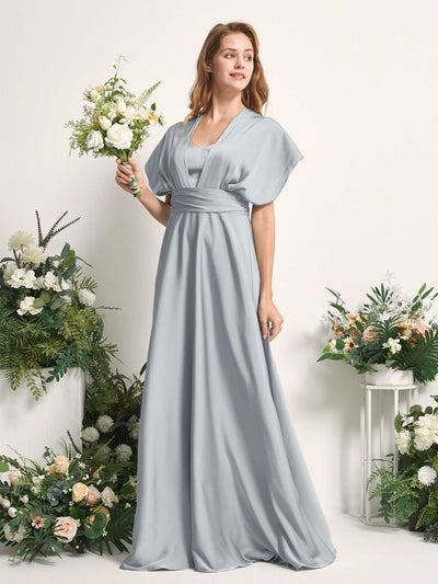 Carlyna Mirabelle Convertible Baby Blue Satin Bridesmaid Dress Maxi Sleeveless Sweetheart Dress Side View 5 #color_baby-blue