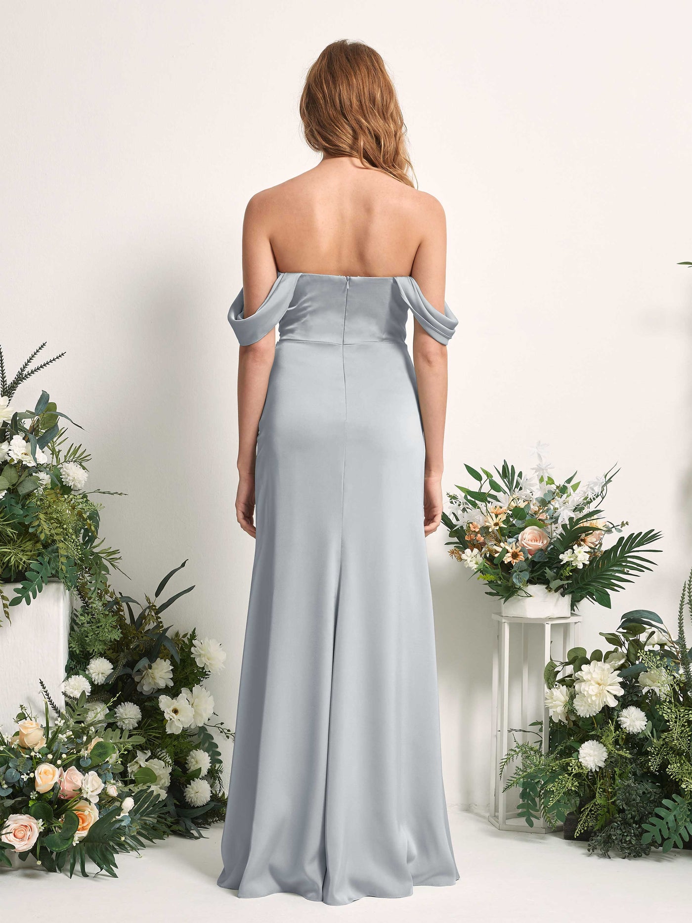 Baby Blue Bridesmaid Dresses Bridesmaid Dress A-line Satin Off Shoulder Full Length Sleeveless Wedding Party Dress (80225201)#color_baby-blue