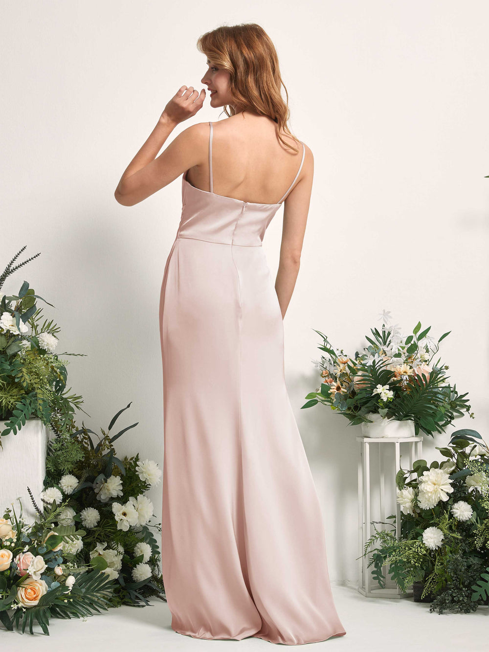 pearl pink bridesmaid dress Amazing Short Lace Bridesmaid Dress Linen V-Neck Discount Formal Dress  W/Flowing Layers(BM29035) – DaisyFormals-Bridesmaid and Formal Dresses in  59+ Colors main image 0