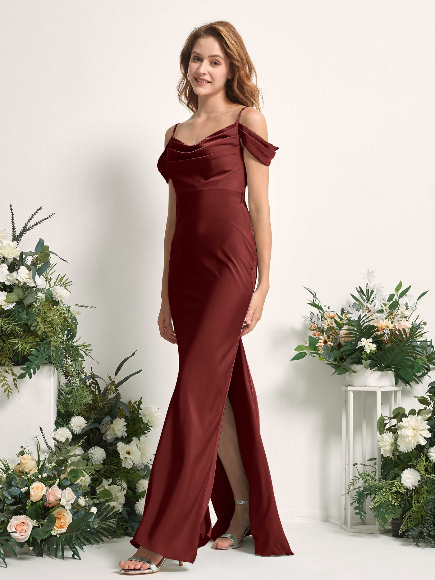 Raw Sienna Satin Bridesmaid Dress Mermaid Floor-Length | Carlyna Raw Sienna Satin Bridesmaid Dress Mermaid Floor-Length | Carlyna
