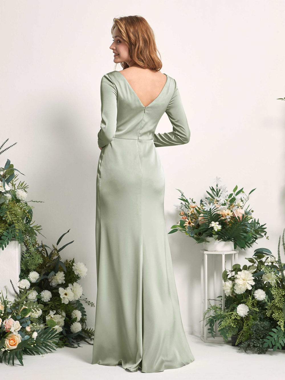 Shop Long Sleeve Sage Green Bridesmaid Dresses | Affordable Prices Carlyna Shop Long Sleeve Sage Green Bridesmaid Dresses | Affordable Prices Carlyna