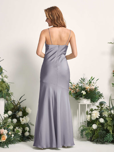 Carlyna Miranda Mermaid Purple Haze Satin Bridesmaid Dress Maxi Sleeveless Cowl Neck Dress Back View #color_purple-haze