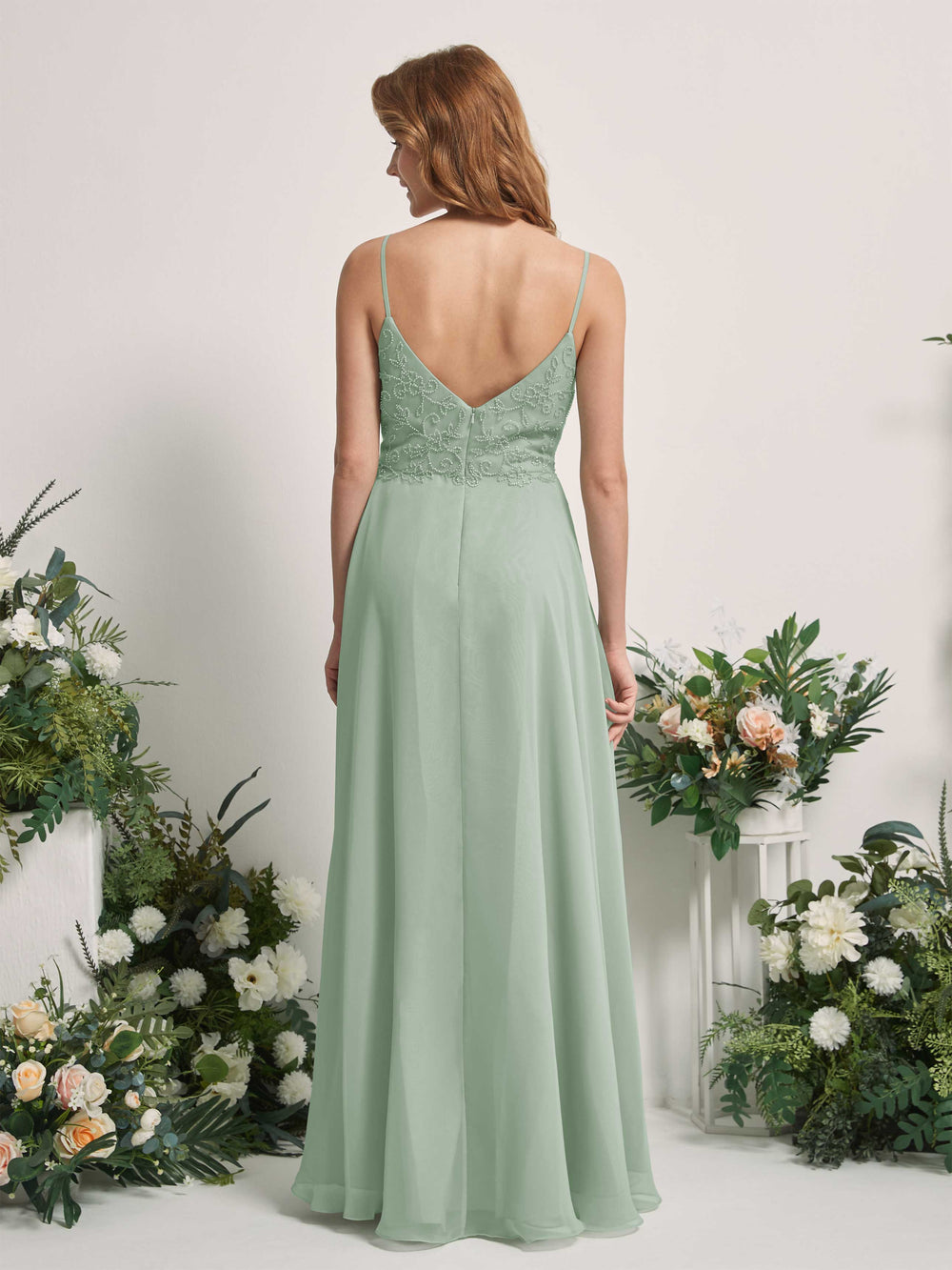 navy blue dress for baby girl Sleek Sultriness Sage Green Satin Backless Halter Midi Dress