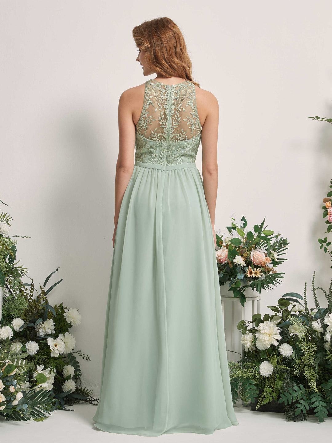 Wedding Bouquet Sage Green And Lavender Bridesmaid Dresses Ellen
