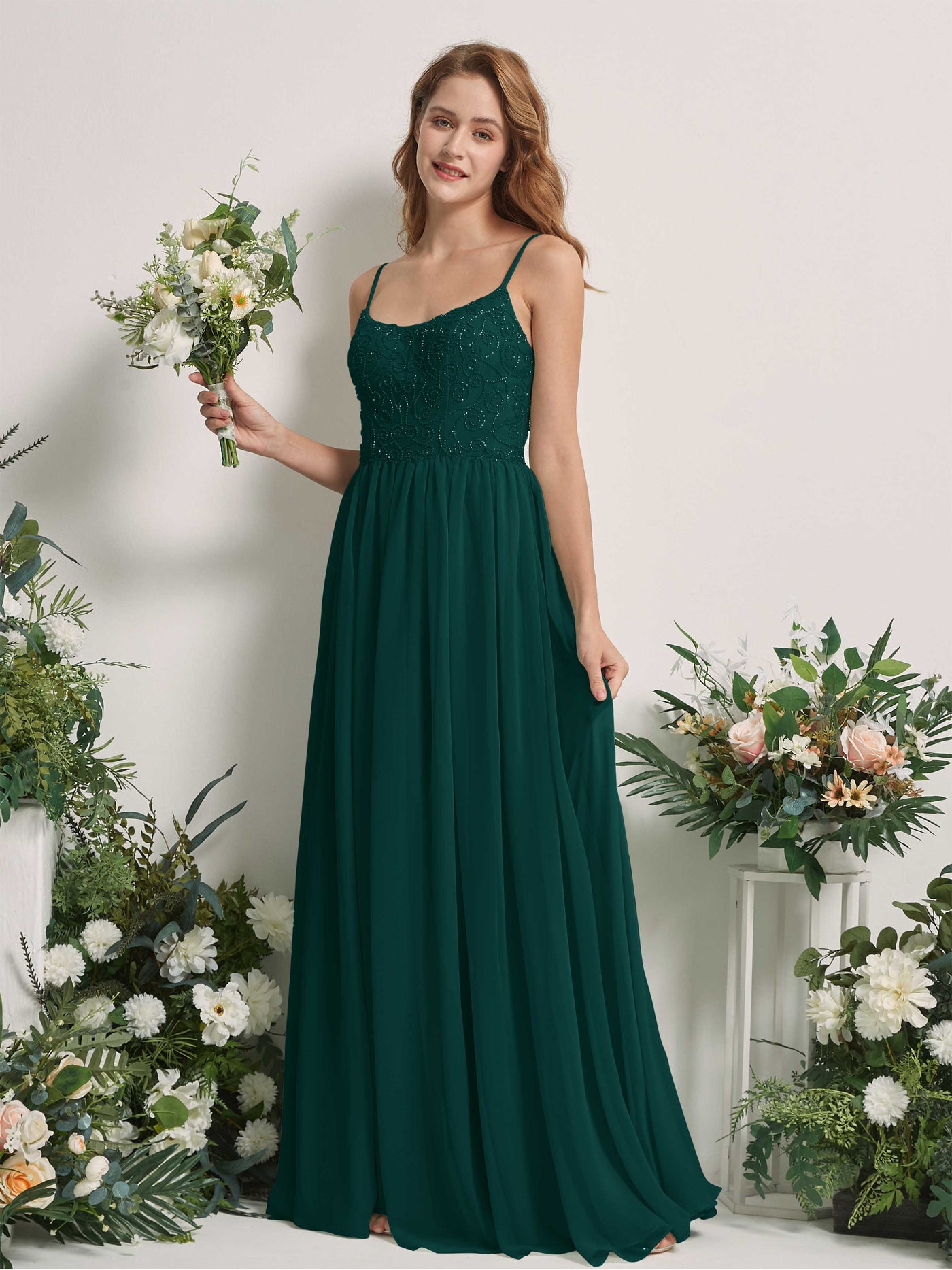 Pewter Chiffon Bridesmaid Dress A-Line Floor-Length | Carlyna Pewter Chiffon Bridesmaid Dress A-Line Floor-Length | Carlyna
