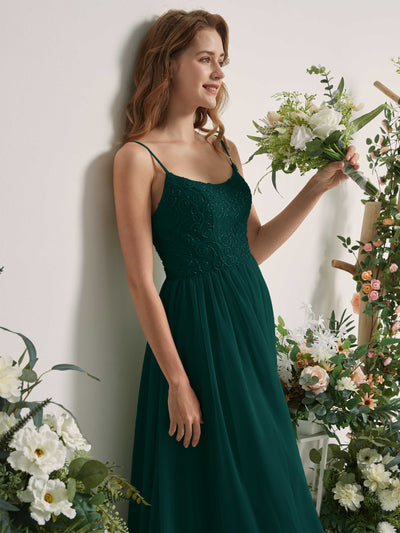 Carlyna Verna A-Line Dark Emerald Beaded Bridesmaid Dress Maxi Sleeveless Sweetheart Dress Side View 2 #color_dark-emerald